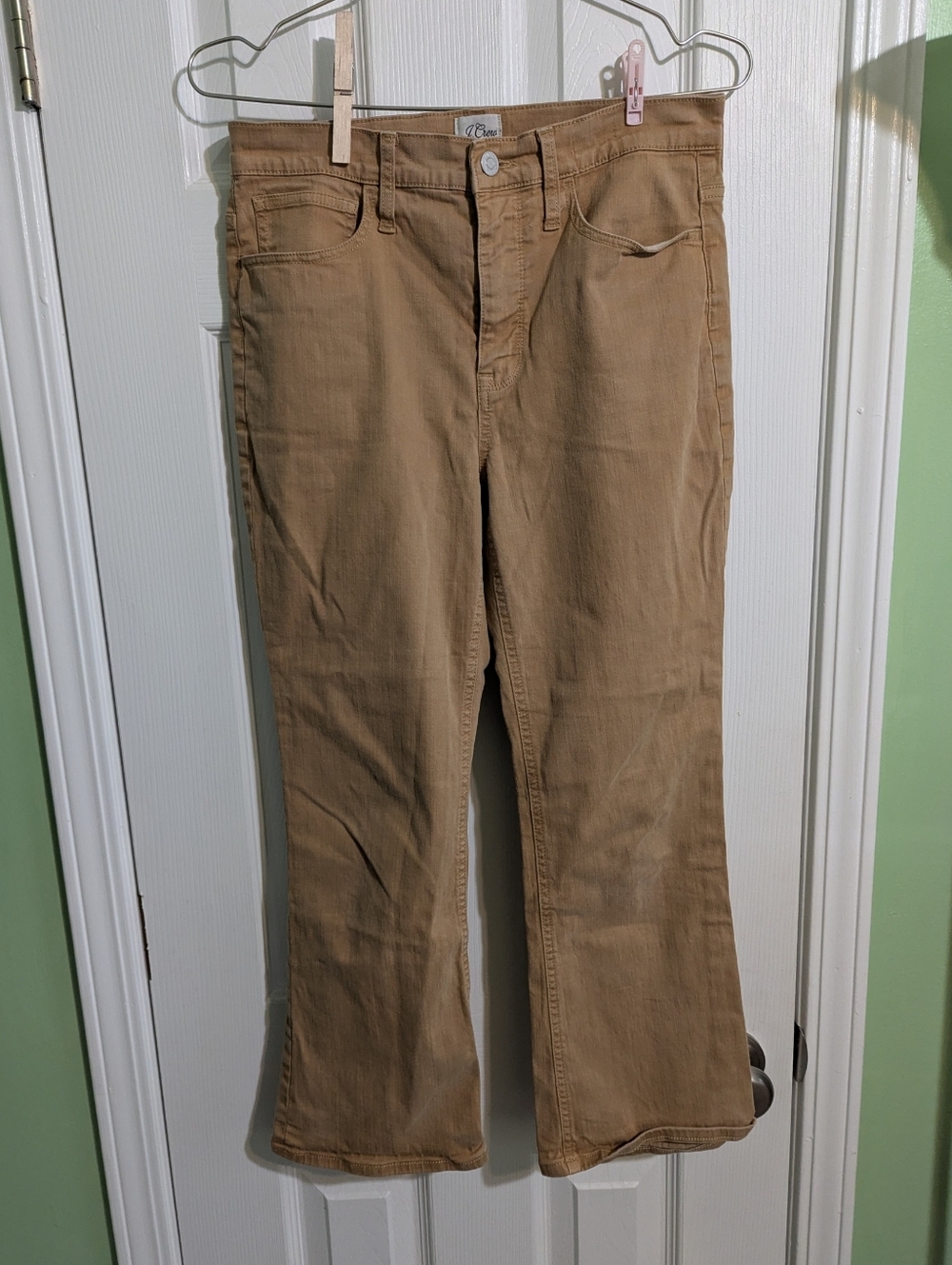Garment-dyed demi-boot crop pant